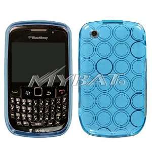  BLACKBERRY 8520 Baby Blue Circle Candy Skin Case 
