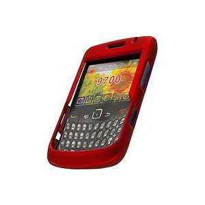    Cellet Red Rubberized Proguard For Blackberry 9700 