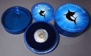 Fiji Swordfish Gilded Proof with full package including water filled 