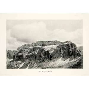  1926 Print Sella Group Dolomites Italy Plateau Massif 