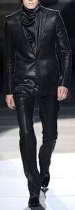   Leather Slim Fit Suit Blazer Pant Bespoke Custom Leather Suit Jacket
