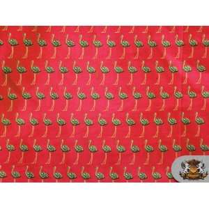 100% Cotton Print Fabric   WESTMINSTER FLAMINGO RED ORANGE FH WMNSTR 