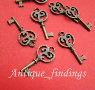 item code ab001 10pcs 28mm antique bronze metal key neklace pendant