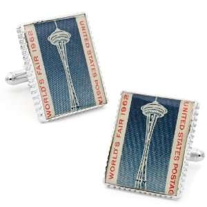  Seattle Worlds Fair Stamp Cufflinks Jewelry