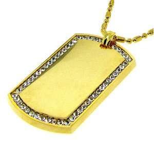  Luxurious full iced iced out bling bling hip hop dog tag Jewelry