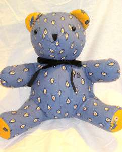 Vera Bradley French Blue Stuffed Bear Animal  