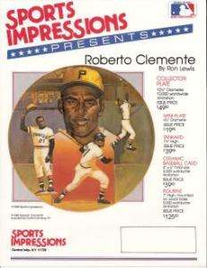 ROBERTO CLEMENTE RON LEWIS SPORTS IMPRESSIONS AD  