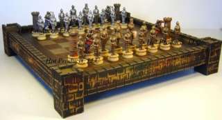 MEDIEVAL TIMES WARRIOR chess set 17 CASTLE Board  