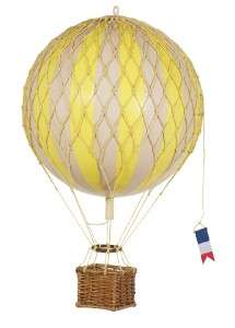Yellow Travels Light 7 Hot Air Balloon Model Authentic Hanging 