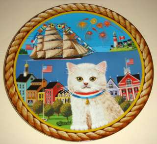 SET Thaddeus Krumeich UNCLE TADS Holiday Cats Plates  
