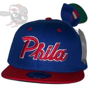  Philadelphia Phila Blue/Red Script Snapback Hat Cap 