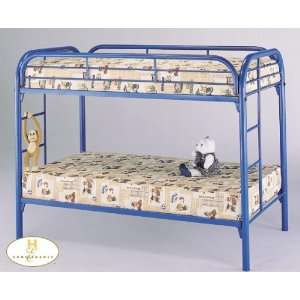  Twin Metal Bunk Bed with NEW Safety Design Full Guard Rail 
