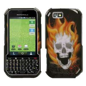  MOTOROLA i1x (Titanium) Blaze Skull Cell Phone Case 