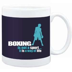  Mug Navy Blue  Boxing is not a sport it is a way of 