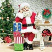 Kurt Adler Fabriche Santa Claus Check List & Gifts  