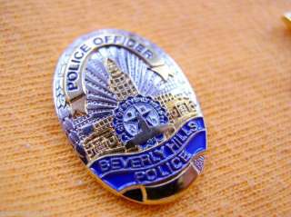 BEVERLY HILLS CA CALIFORNIA PROUD POLICE MINI LAPEL BADGE PIN COP 