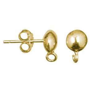  10pc 6mm Saucer Earring   14k Gold Plate Arts, Crafts 