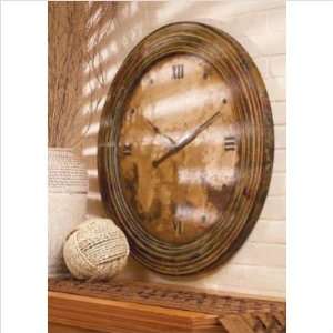  CBK 65214 Round Wall Clock with Textured Distressed Face 