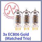 3x NEW JJ Tesla EF806 S EF86 Gold Pin Vacuum Tubes, Matched Trio 
