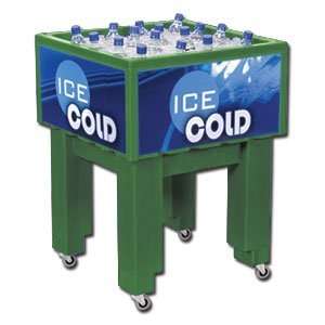Green Mini Texas Icer 5015 Insulated Ice Bin / Merchandiser 32 Qt 