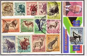 UNION of SOUTH AFRICA 1954 DEFINITIVE COMPLETE SET USED #102  