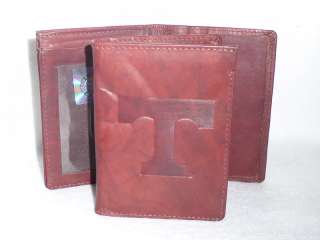 TENNESSEE VOLUNTEERS Leather BiFold Wallet NEW burg 3w  