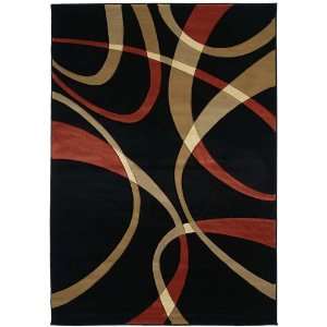  Contours La Chic Terracotta Red Circles Contemporary Rug 7 
