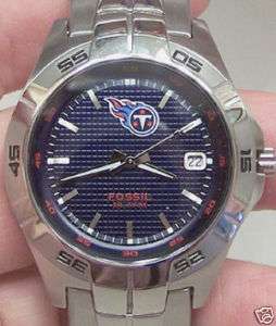 Tennessee Titans Fossil Mens Applied Watch NFL1111 NEW 691464199319 