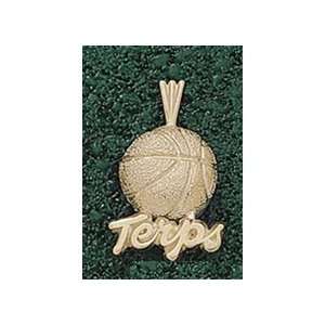 Logo Art Maryland Terrapins 10K Gold Basketball Pendant  