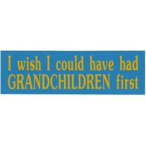  I WISH I COULD HAVE HAD GRANDCHILDREN FIRST (BLUE) decal 