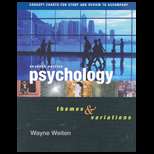 Psychology Themes and Var. Concept Charts (ISBN10 0495170356; ISBN13 