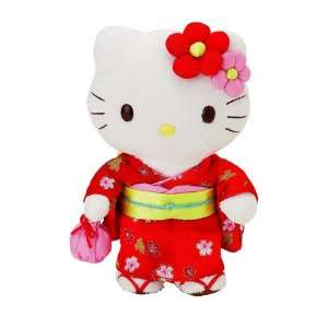  Hello Kitty   Temari Hello Kitty 8 Kimono Plush Toys 