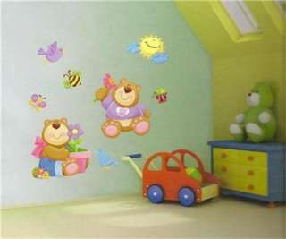 Nursery/Childrens/Kids TEDDY BEAR Bedroom Wall Stickers  