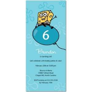  Birthday Party Invitations   Spongebob Squarepants Bubbly 