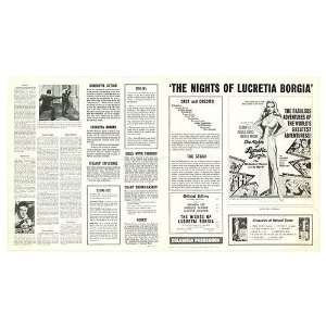  Nights of Lucretia Borgia Original Movie Poster, 14 x 16 