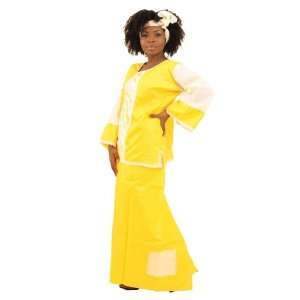  Noble Brocade Skirt Set   Yellow 
