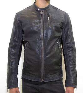 Diesel Leather Jacket Loyd Designer Black Men New  
