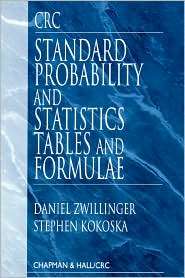 Crc Standard Probability And Statistics Tables And Formulae Utical 