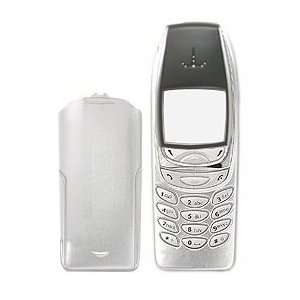   Silver Faceplate with Battery Cover For Nokia 6360 GPS & Navigation