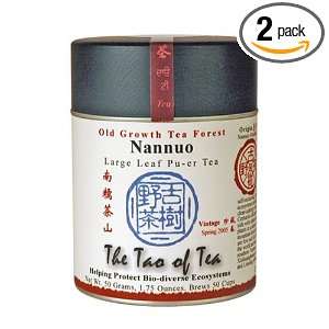 The Tao of Tea, Nanuo Pu er Tea, Loose Leaf, 1.5 Ounce Tins (Pack of 2 