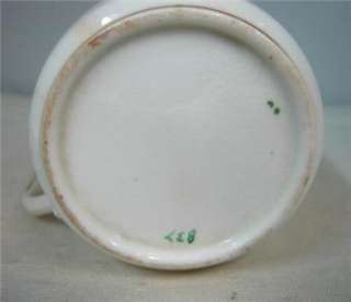 Antique Hand Painted Demi Tasse Cup Saucer Erica Flower  