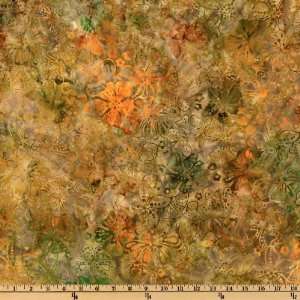  44 Wide Artisan Batiks Tavarua Floral Amber Fabric By 