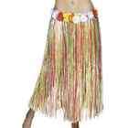 Womens Orange Hawaiian Hula Skirt Fancy Dress Costume  