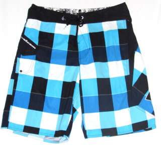 VOLCOM New Ezze Blue Plaid Mens Board Shorts Choose Size  