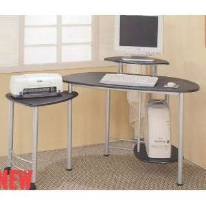   & Silver Finish Computer WorkStation Desk Table Furniture & Decor