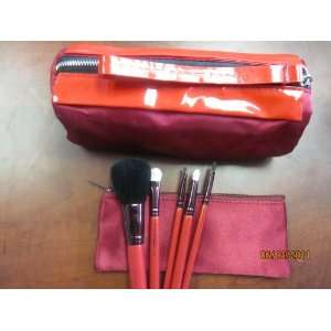    Makeup Brushe Set of 4 Red Special Edition Travel Size Beauty