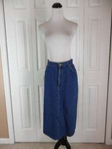 LL Bean Size 12 Blue Jean Denim Pencil Skirt Cute Casual  