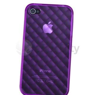   Case Cover For iPhone 4 G 4S Purple+Smoke Diamond+Pink+Blue  