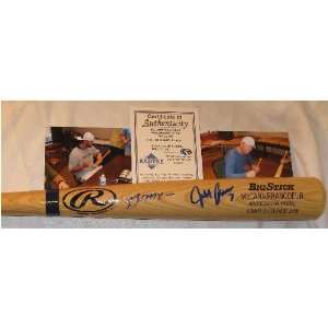Jeff Francoeur Autographed Baseball Bat   Brian Mccann And Le 16