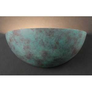   Smooth Faux Verde Patina Ambiance Textured Finish Wall Sconce from th